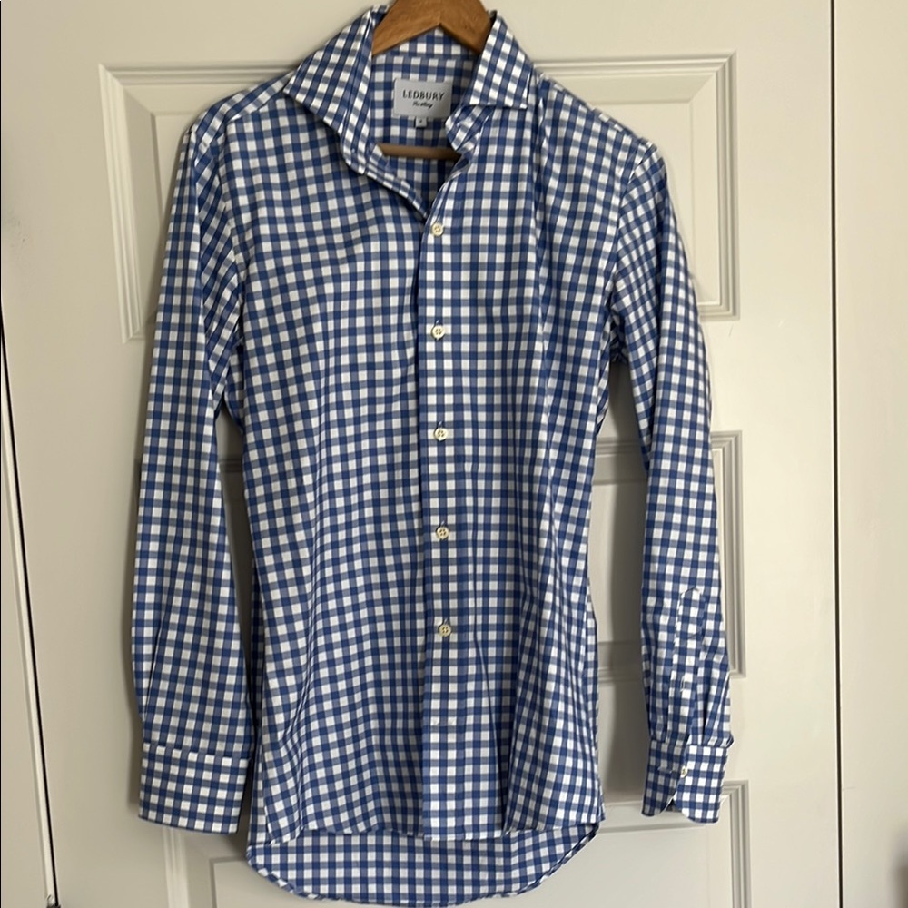 EUC Ledbury Blue Gingham Men's Shirt S